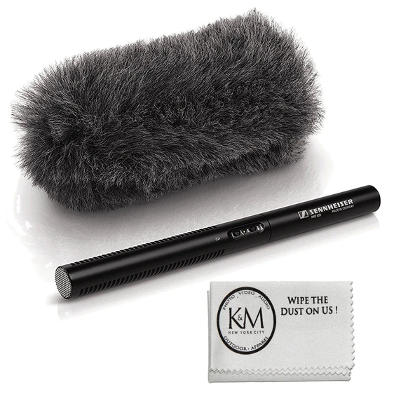 Sennheiser MKE 600 Shotgun Microphone + Sennheiser MZH 600 Rüzgar Güvenliği + Hayali ürün görseli 1