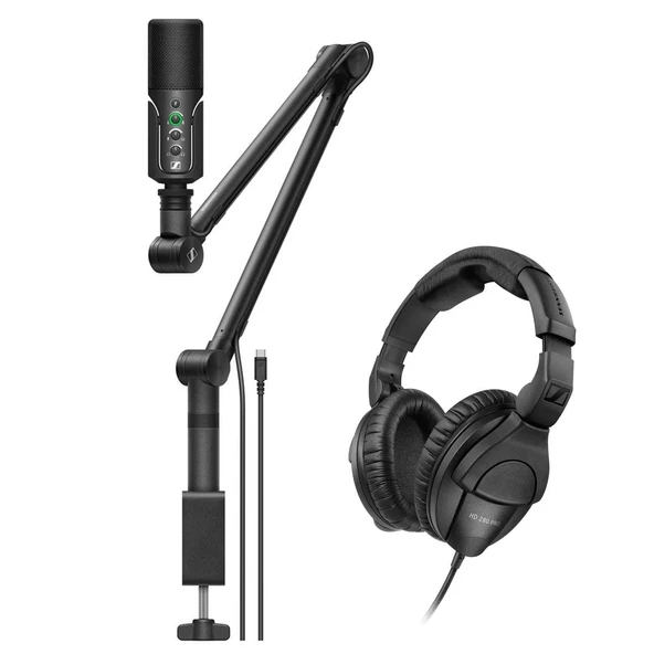 Sennheiser Profile Cardioid Condenser USB-C Microphone Streaming Set with Sennheiser HD 280 Pro Circumaural Closed-Back Monitor ürün görseli 1