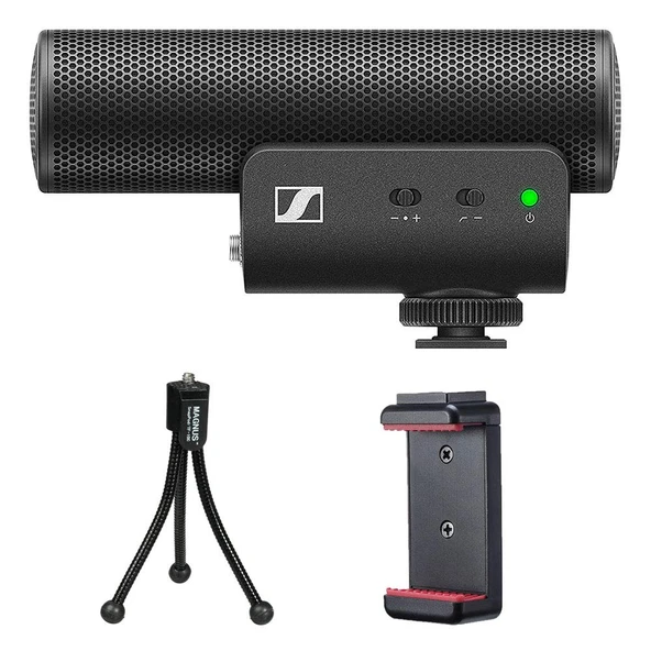 Sennheiser MKE 400 Camera-Mount Shotgun Microphone (2nd Generation) Compact Tablet ve Akıllı Sertlik Dağı ürün görseli 1