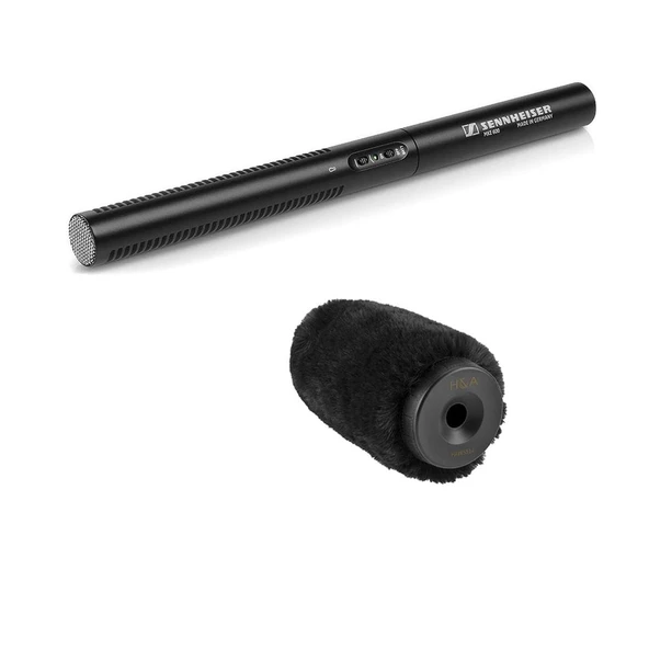 Sennheiser MKE 600 Shotgun Microphone ile Shotgun Microphones (14cm) için H&A Profesyonel Rüzgarı ürün görseli 1