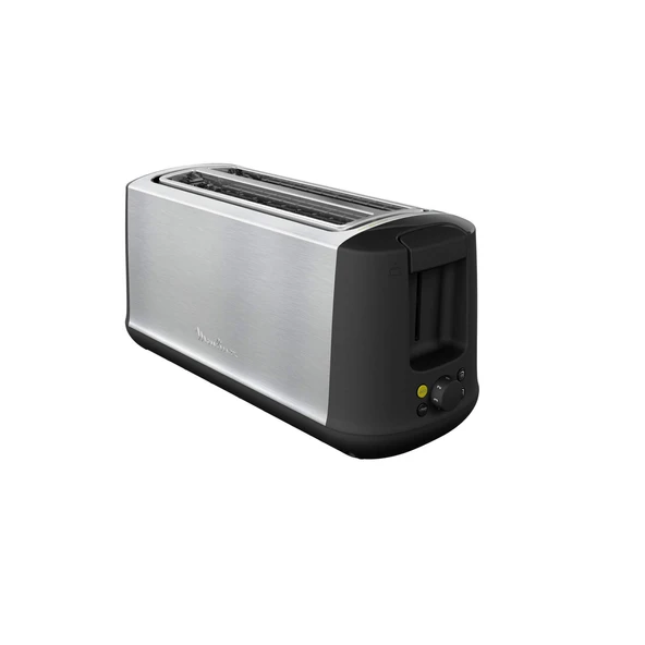 Moulinex Subito 4 ekmek kızartma makinesi, 2 uzun yuva, 1700 W, eko mod, termostat 7 konum, ekmek merkezleme LS342D10, paslanmaz çelik ürün görseli 1