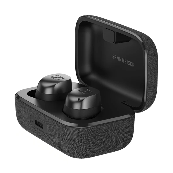 Sennheiser MOMENTUM True Wireless 4, kablosuz Bluetooth kulaklık, Bluetooth 5.4, gürültü engelleme, konforlu tasarım, 30 saatlik pil ömrü, uyarlanabilir ANC, LE Audio, Auracast, Siyah Grafit ürün görseli 1