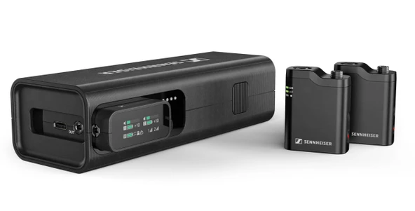 Sennheiser Pro Audio Profil Telsiz 2Channel All-in-One 2.4 GHz Video-On & Hand Microphone System | Getr, 2-On Microphones, Portatif Şarj Bar & El Röportaj Mic ürün görseli 1