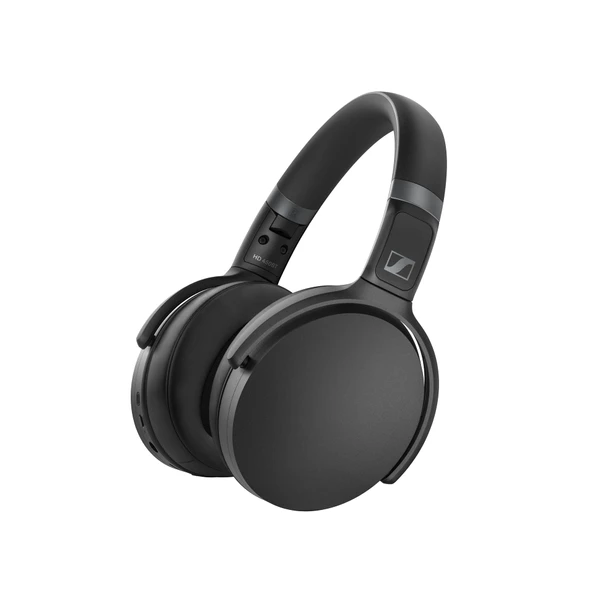 Aktif gürültü engelleme, ses kontrolü ve uzun pil ömrüne sahip Sennheiser HD 450BT kablosuz kulaklık, siyah ürün görseli 1