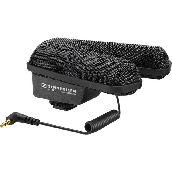 Sennheiser MKE 440 Kameralar için Profesyonel Stereo Shotgun Mikrofon, Siyah ürün görseli 1