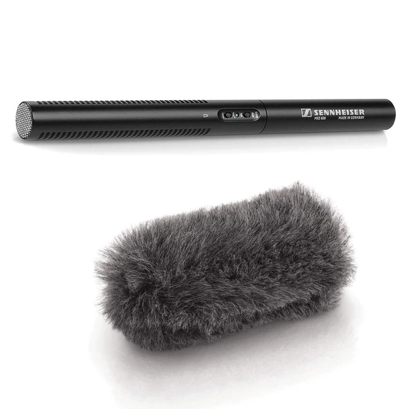 Sennheiser MKE 600 Shotgun Microphone Sche with Sennheiser MZH600 Tüylü Rüzgarı MKE600, Tamam Optik Bakım ve Temizlik Kit ürün görseli 1