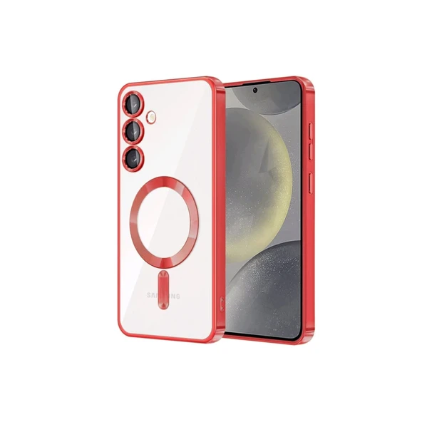 Samsung Galaxy S24 Kılıf Kross Magneticsafe Kapak - Kırmızı ürün görseli 1