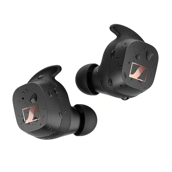 Sennheiser Consumer Audio Sport True Wireless Earbuds - Bluetooth in-Ear Schneiders, Music and Calls with Adaptable Acoustics, Gürültü Isolation, Touch Controls, IP54 27-Time Battery, Black ürün görseli 1