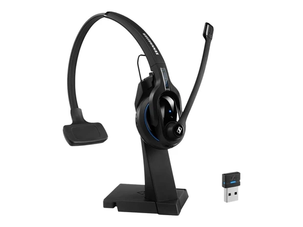 Sennheiser MB Pro 1 UC (506042) - Single-Sided, Dual-Connectivity, Kablosuz Bluetooth Headset | For Desk/Mobile Phone & Softphone/PC Connection| w/ HD Sound & Major UC Platform Uyumluluk (Black) ürün görseli 1