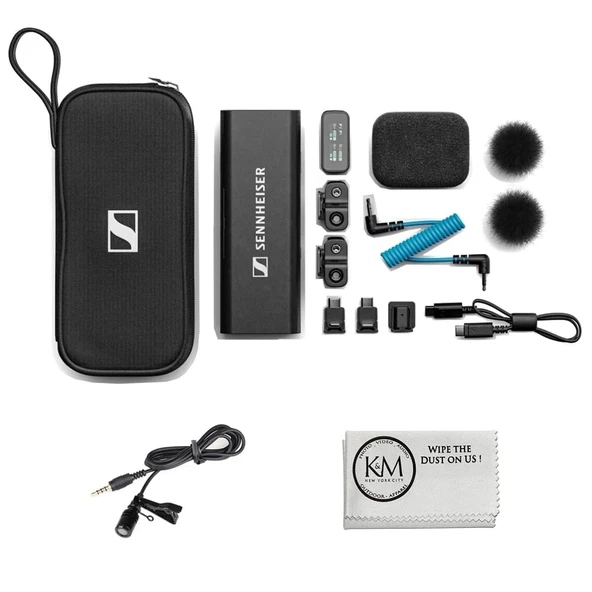 Sennheiser Profil 2Person Clip-On Wireless Audio System/Recorder for Camera & Phone | 2.4 GHz Sche with Lavalier Microphone+ Temizlik Kumaşı (3) ürün görseli 1