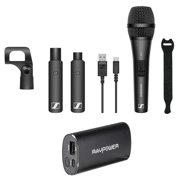 Sennheiser XSW-D VOCAL SET XS1 Dinamik Microphone ile RAVPower Luster 6700mAh Şarj Cihazı & Fastener Rafs 10Pack Sche ürün görseli 1