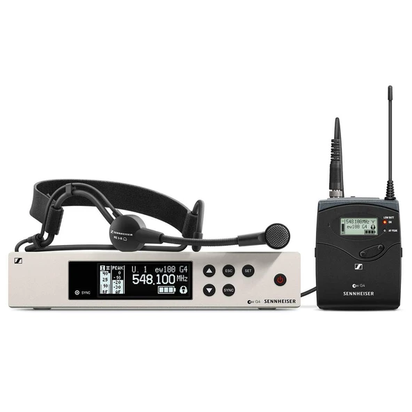 Sennheiser Pro Audio Sennheiser EW 100-ME3 Kablosuz Cardioid Headset Microphone System-A Band (516-558 OPT), 100 G4-ME3-3-206 ürün görseli 1