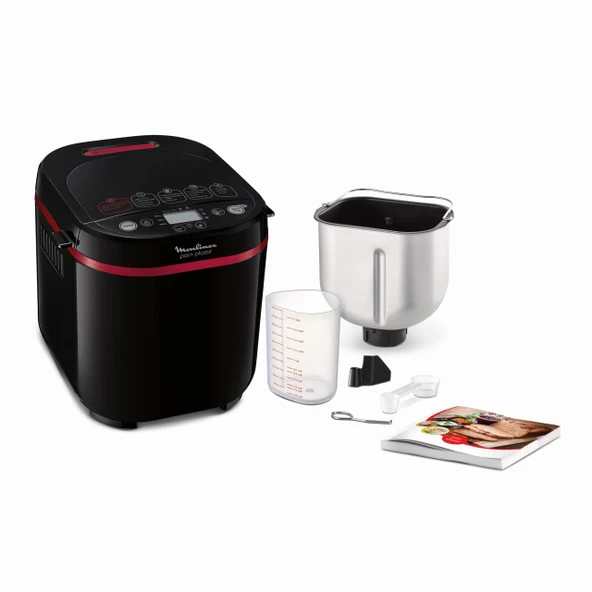 Moulinex ekmek yapma makinesi programları plastik 31 x 29 x 29 cm siyah/mor ürün görseli 1