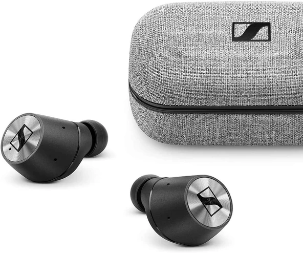 Sennheiser MOMENTUM gerçek kablosuz kulak içi kulaklık, dokunmatik kontroller, şeffaf işitme ve şarj kutusu ile ürün görseli 1