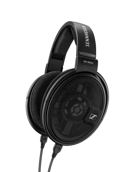 Sennheiser HD 660 S - Düşük empedanslı ve geliştirilmiş ses dönüştürücü sistemine sahip, açık, hafif, audiophile kulak üstü kulaklıklar, siyah ürün görseli 1
