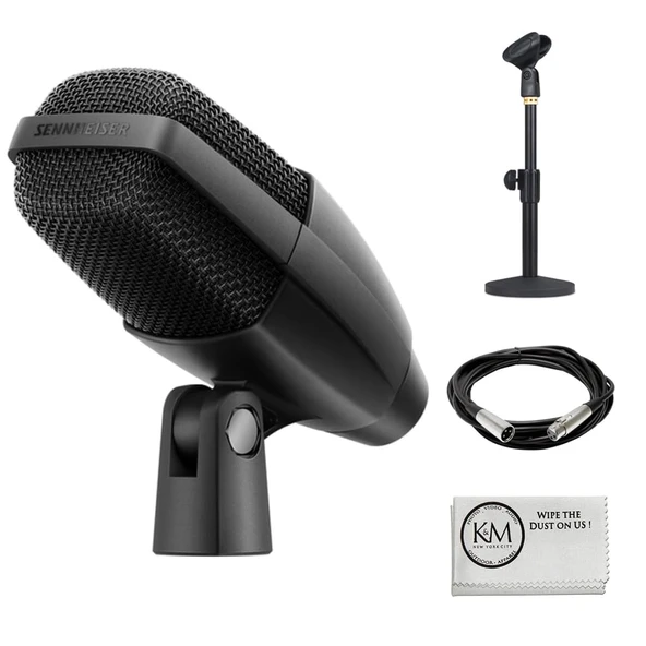 Sennheiser MD 421 KOMPAKT Multi amaçlı Cardioid Dynamic Microphone Sche ile Microphone Stand + XLR Kablo + Temizlik Kumaşı (4 Madde) ürün görseli 1