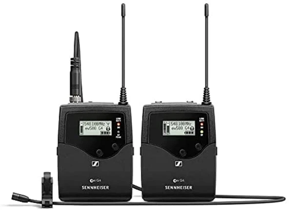 Sennheiser kablosuz mikrofon yaka seti (EW 512P G4-BW), siyah ürün görseli 1