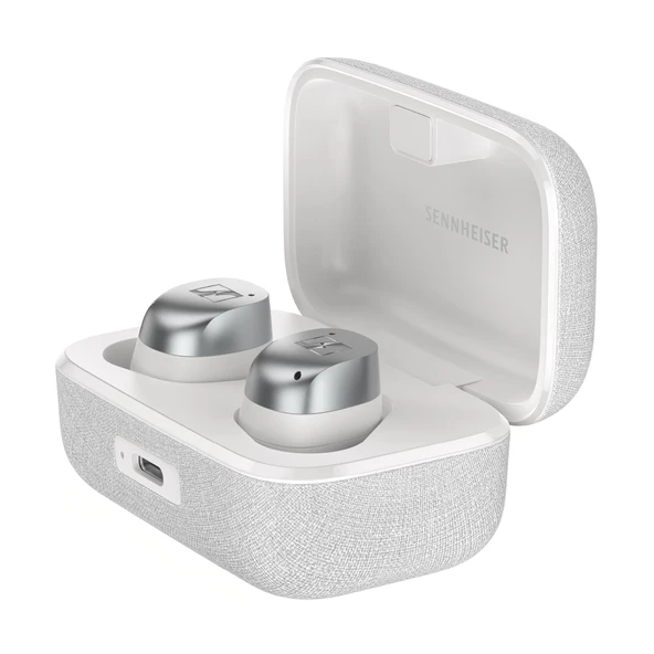 Sennheiser Momentum True Wireless 4 Smart Earbuds, Bluetooth 5.4, Crystal-Clear Sound, Gürültü Cancelling Earbuds, Comfortable Design, 30-Time Battery, Adaptive ANC, LE Audio, Auracast - White ürün görseli 1