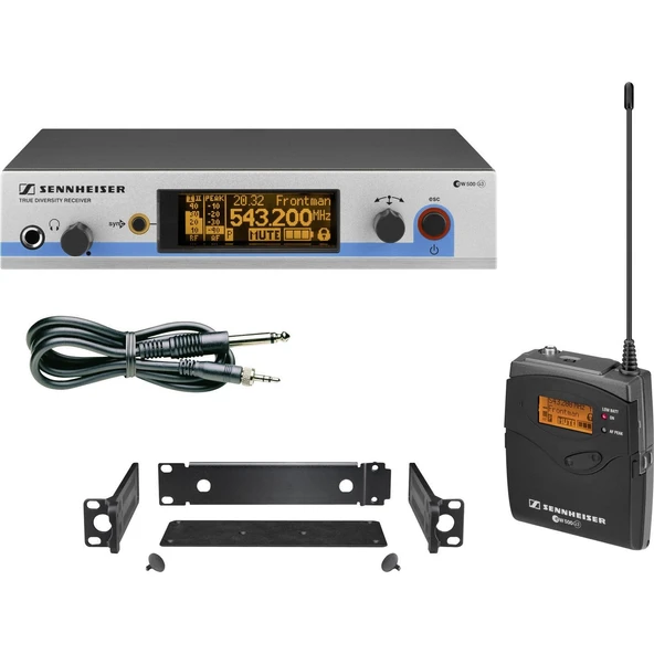Sennheiser Pro Audio Sennheiser EW 572 G3 ile uyumlu - Vücut paketi ile Kablosuz Alet Sistemi ve CI1 Instrument Cable. G-Range (566-608 MHz) ürün görseli 1