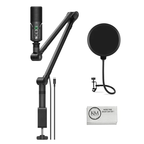 Sennheiser Profile USB Condenser Microphone Akışı ile Boom Arm Sched ile Wind Ekran Pop Filtre + Temizlik Kumaşı (3 Madde) ürün görseli 1
