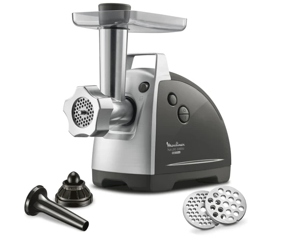 Moulinex ME6868 Kıyma Kıyma Makinesi | 2200 watt | 4 aksesuar dahildir | güvenli ters sistem | siyah/gümüş ürün görseli 1