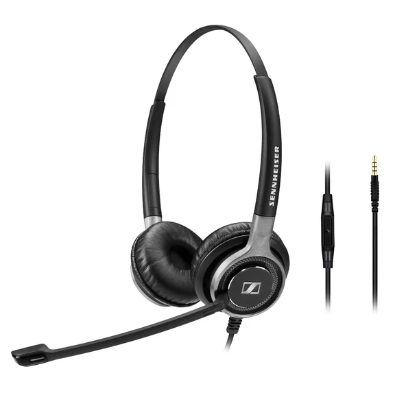 Sennheiser SC 665 (507256) - Double-Sided Business Headset | For Mobile Phone and Tablet Connection | HD Sound & Ultra Gürültü-Cancelling Microphone (Black) ürün görseli 1
