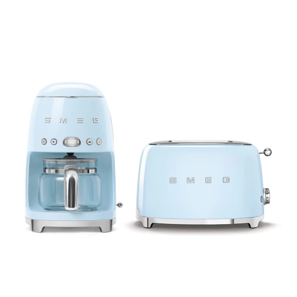 Smeg Retro Drip Coffee Machine ve 2Slice Toaster Sche... (Mavi) ürün görseli 1