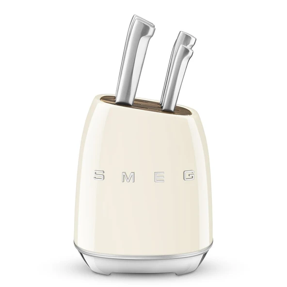 Smeg Cream Paslanmaz Çelik Bıçak Bloku Set ürün görseli 1
