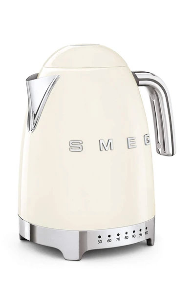 Smeg, su ısıtıcı sıcaklığı ayarlanabilir KLF04CREU 1,7L artı sıcaklık seviyeleri, kireç önleyici filtre, su seviyesi göstergesi, güç kaynağı 2400W, krem ürün görseli 1