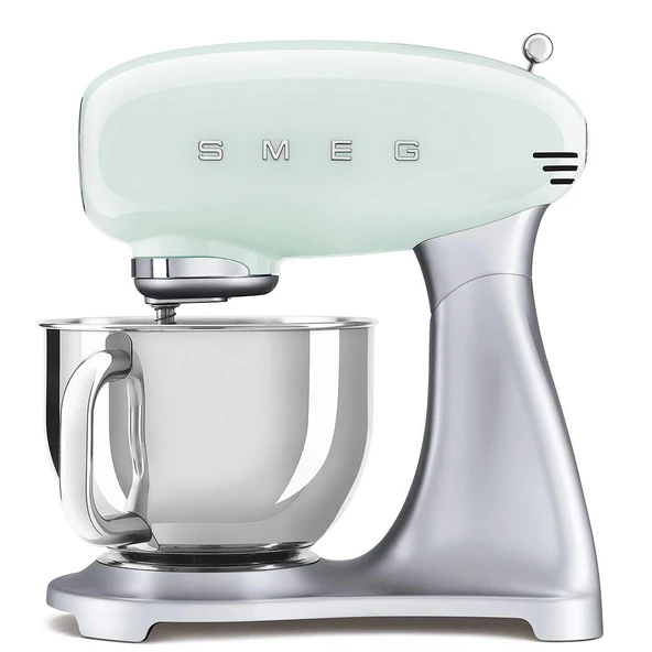 Smeg, SMF02PGEU mutfak robotu, 10 hız seviyesi, planet mikser, emniyet kapatmalı, 2 çırpma teli, paslanmaz çelik bilyeli sap, 800 W, pastel yeşil ürün görseli 1