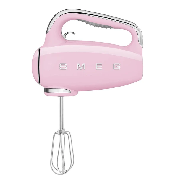 Smeg, HMF01PKEU Elektrikli Mikser, 9 hız seviyeli, turbo fonksiyonlu, sorunsuz başlatma sistemi, 4 kamçı, 2 Ganci mikser ve kaplamalı, 250W, Rose ürün görseli 1
