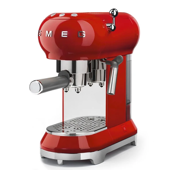 Smeg ECF01RDUS Espresso Coffee Machine, One Dimension, Red ürün görseli 1