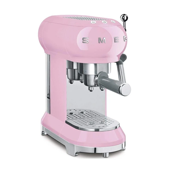 Smeg ECF01RDUS 50s Retro Style Espresso Machine - Pink ürün görseli 1