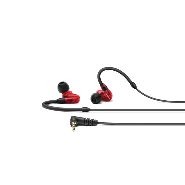Sennheiser IE 100 PRO RED Dinamik Kulak İçi Kulaklık | Hassas ses izleme için yenilikçi 10 mm geniş bant dönüştürücü | 1,3 m kablo ve S/M/L silikon adaptör dahildir Kırmızı ve Siyah (508942) ürün görseli 1