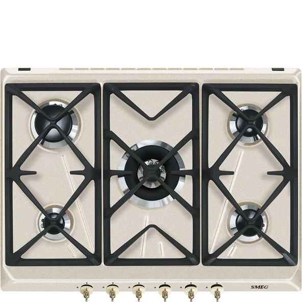 SMEG gazlı ocak COLONIALE - SRV876AVOGH2, açık kahverengi ürün görseli 1