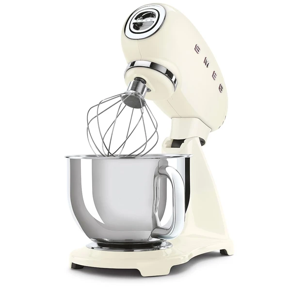 SMEG SMF03 Stand Mixer – 5 Qt Tilt-Head Mixer paslanmaz Steel Bowl, 10 Hız, Retro 50s Vintage Style – Creams, Retro 50s Vintage Style – Cream ürün görseli 1