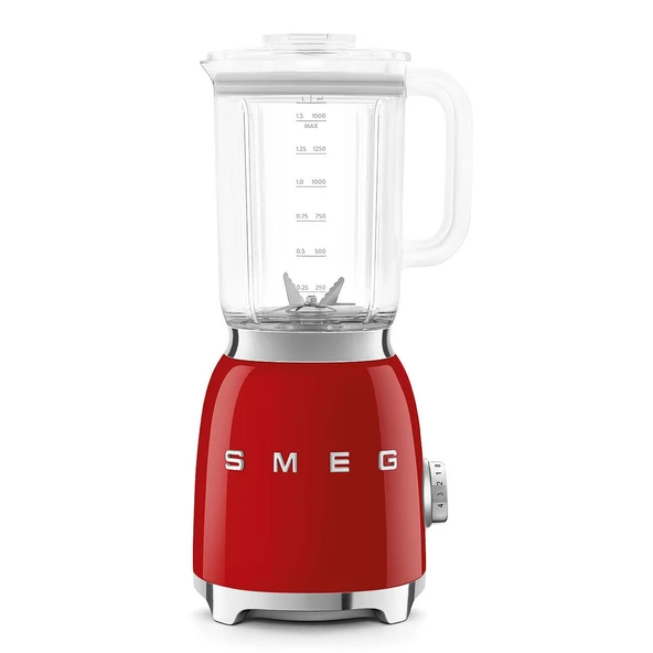 Smeg, BLF03RDEU, 1,5 l stand mikser, 4 hız seviyesi, 4 otomatik program, çıkarılabilir çift bıçak, dozaj kapaklı şeffaf kapak açıklığı, kaymaz, 800W, kırmızı ürün görseli 1