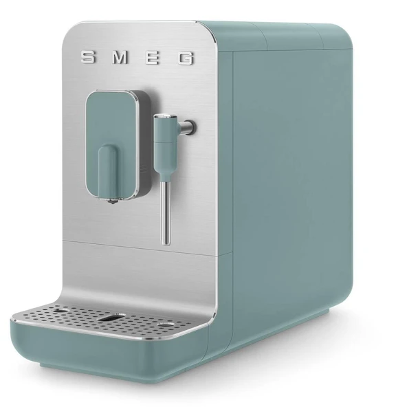 Smeg, Otomatik Espresso Makinesi BCC12EGMEU, Buhar Fonksiyonu, Entegre Kahve Öğütücü, Termoblok Sistemi, 1,4 Litre Tank, Çıkarılabilir Damlama Çekmecesi, Kompakt Boyut, 1350 W, Zümrüt Yeşili ürün görseli 1
