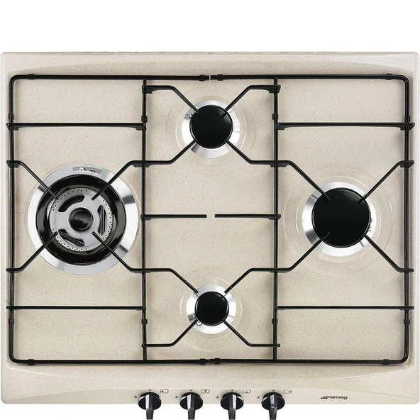 SMEG gazlı ocak SELEZIONE - SR264AV2, açık kahverengi/siyah ürün görseli 1