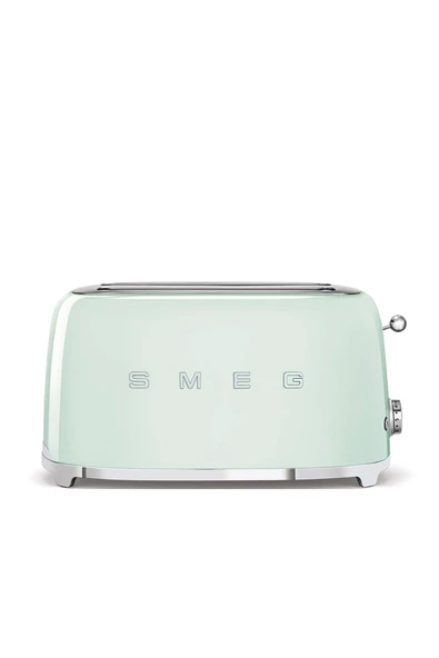 Smeg, 2x2 TSF02PGEU ekmek kızartma makinesi, 2 dilim için 2 uzun yuva, 6 yaldız seviyesi, ısıtma fonksiyonu, buz çözme ve simit fonksiyonu, toplama çekmecesi, 950W, pastel yeşil ürün görseli 1