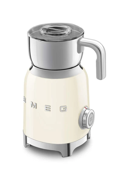 Smeg, çok fonksiyonlu MFF01CREU, süt köpürtücü, indüksiyon sistemli, 6 ön ayarlı program, manuel fonksiyon, 600 ml çıkarılabilir sürahi, ölçüm kapağı, entegre kablolu tambur, 500W, krem ürün görseli 1