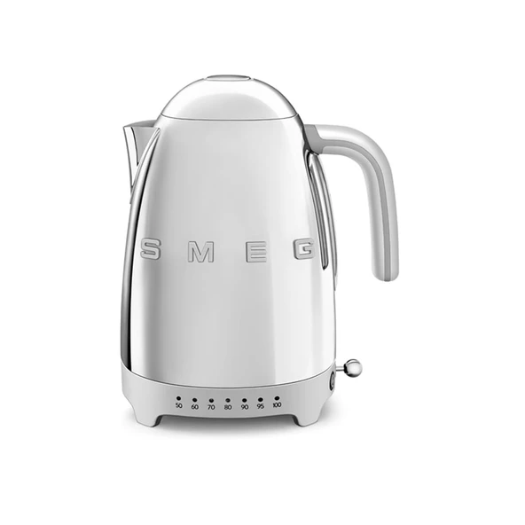 SMEG 7Cup Değişken Sıcaklık Elektrikli Su - Gelişmiş Teknoloji ile Retro Stil Estetik - Paslanmaz Çelik, 1400W, 120V, 360° Swivel Base, Keep Warm Function (China Steel) ürün görseli 1