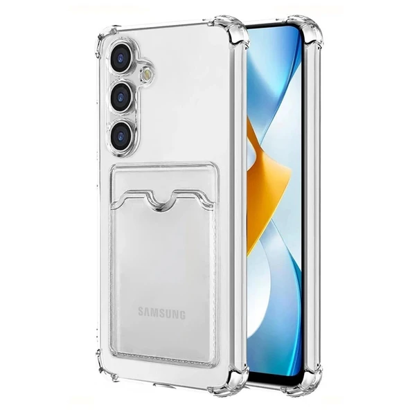 Samsung Galaxy S24 Plus Kılıf Kart Şeffaf Silikon - Şeffaf ürün görseli 1