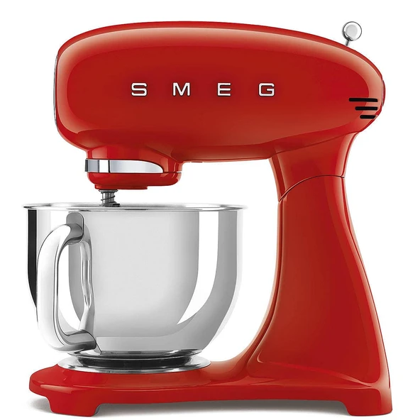 Smeg, SMF03RDEU mutfak robotu, 10 hız seviyesi, planet mikser, emniyet kapatmalı, 2 çırpma teli, paslanmaz çelik bilyeli sap, 800 W, kırmızı ürün görseli 1