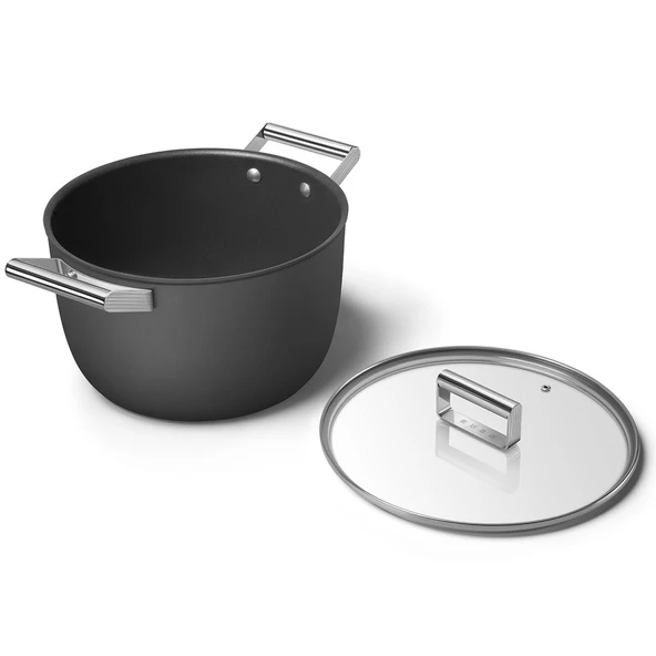 Smeg Black 8Quart 10Inch Casserole Dish with Lid ürün görseli 1