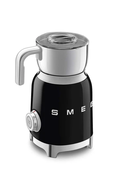 Smeg, çok fonksiyonlu MFF01CREU, süt köpürtücü, indüksiyon sistemli, 6 önceden ayarlanmış program, manuel fonksiyon, 600 ml çıkarılabilir sürahi, ölçüm kapağı, entegre kablo makarası, 500W, siyah ürün görseli 1