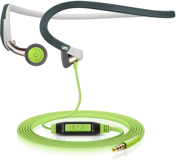 Sennheiser PMX 686i Spor kulak içi spor kulaklık (boyun bantlı, Apple iOS'a uygun) yeşil/siyah ürün görseli 1