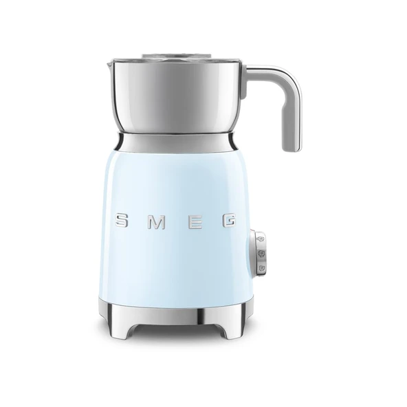 SMEG Retro 50s Style Milk Frother with 2 Disks 6 Preset Programme Hot or Cold Frothing and Induction Isıtma (Pastel Blue) ürün görseli 1