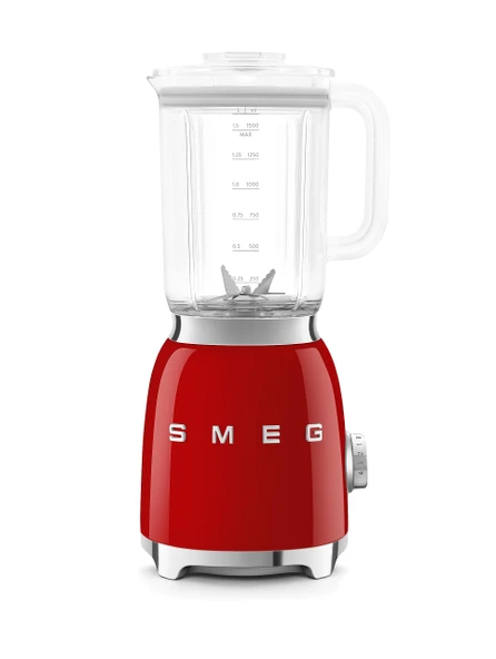 SMEG BLF03 Retro Style Blender - 48 oz Honda-Free Jug ile 600W Countertop Blender, 3 Speeds + Pulse, Ice Crush & Smoothie Functions – 50s-Inspired Design-Red Countertop Blender ürün görseli 1