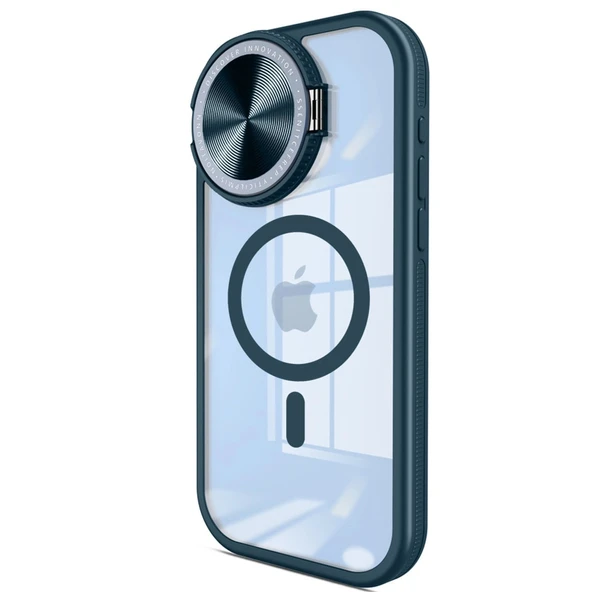 Apple İphone 14 Pro Max Kılıf Teleskop Lens Magsafe Silikon Kapak - Lacivert ürün görseli 1
